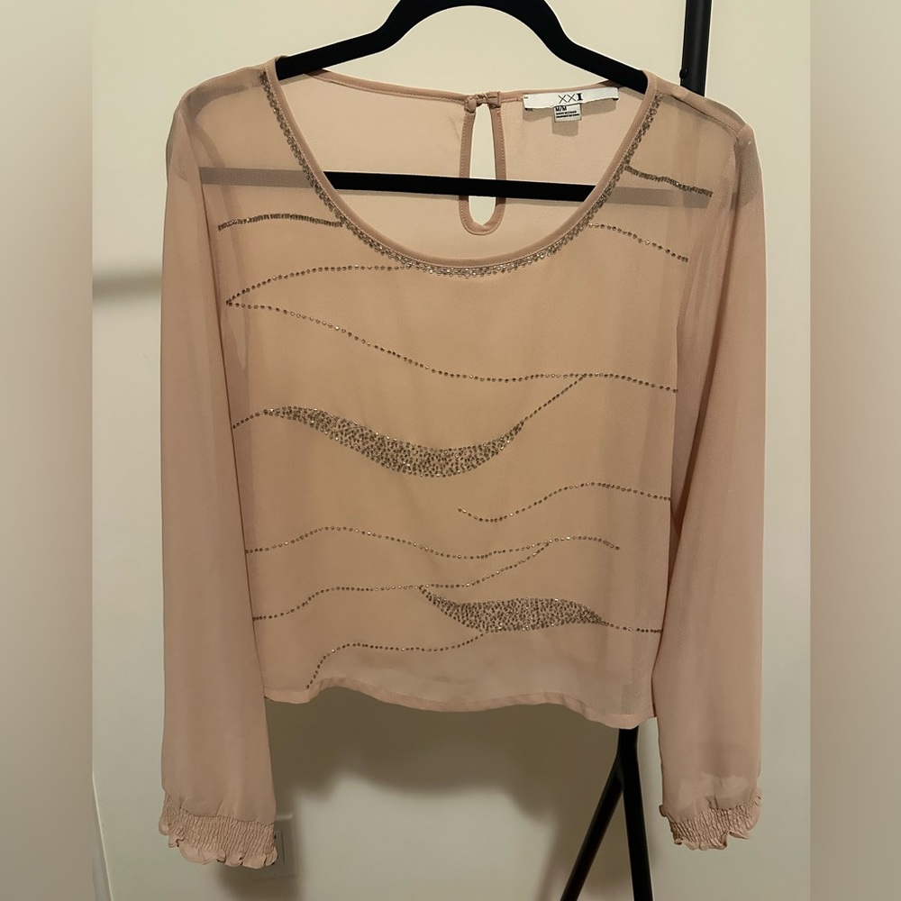 Long Sleeve Sheer Top